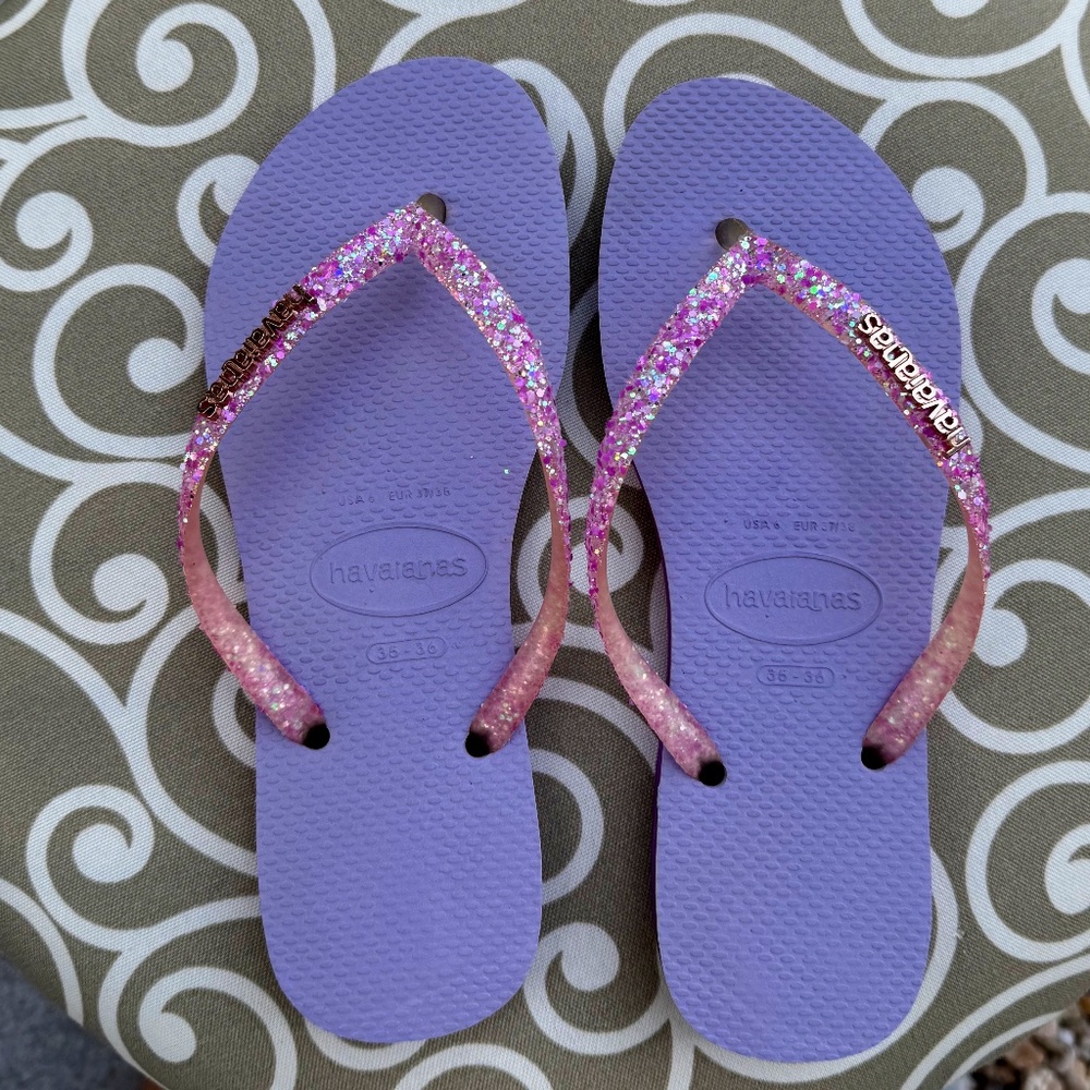 Havaianas Slim Glitter Flip Flops